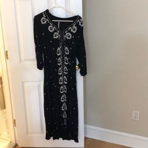 Free People black maxi dress size small
